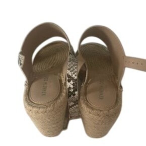 Kenneth Cole Womens Snakeskin Print Espadrille Wedges Size 7.5M - Picture 6 of 8